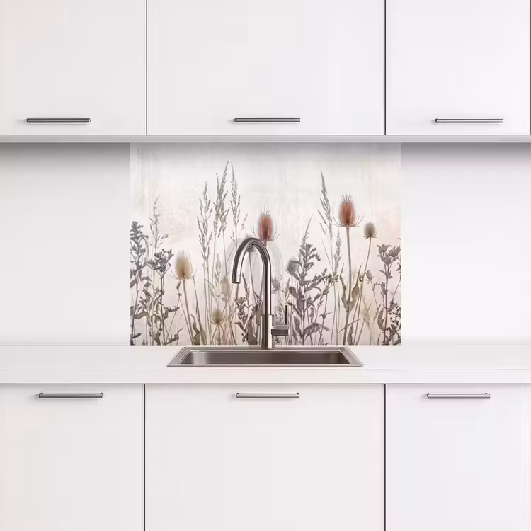 Revestimiento cocina - Flores del prado - Diseño - Sepia — 3