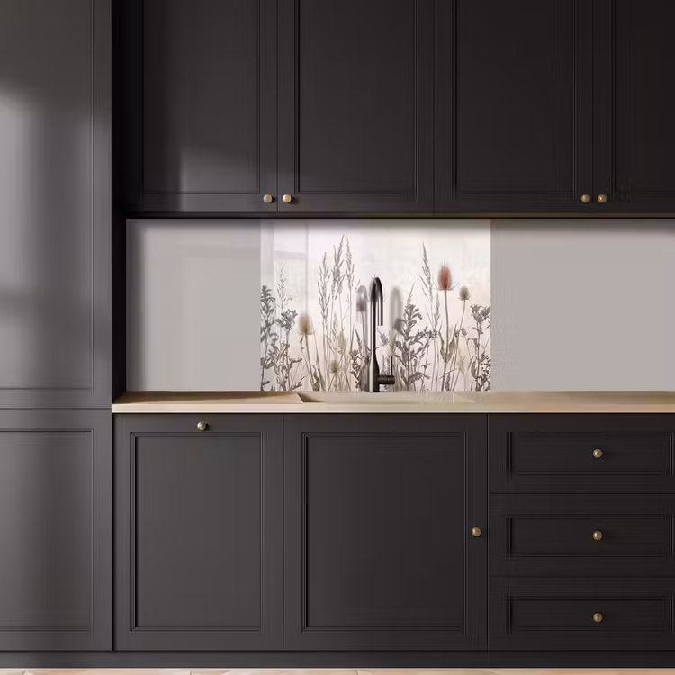 Revestimiento cocina - Flores del prado - Diseño - Sepia — 5