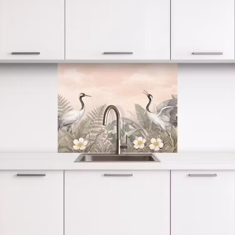Revestimiento cocina - Grulla - Naturaleza - Rosa — 3