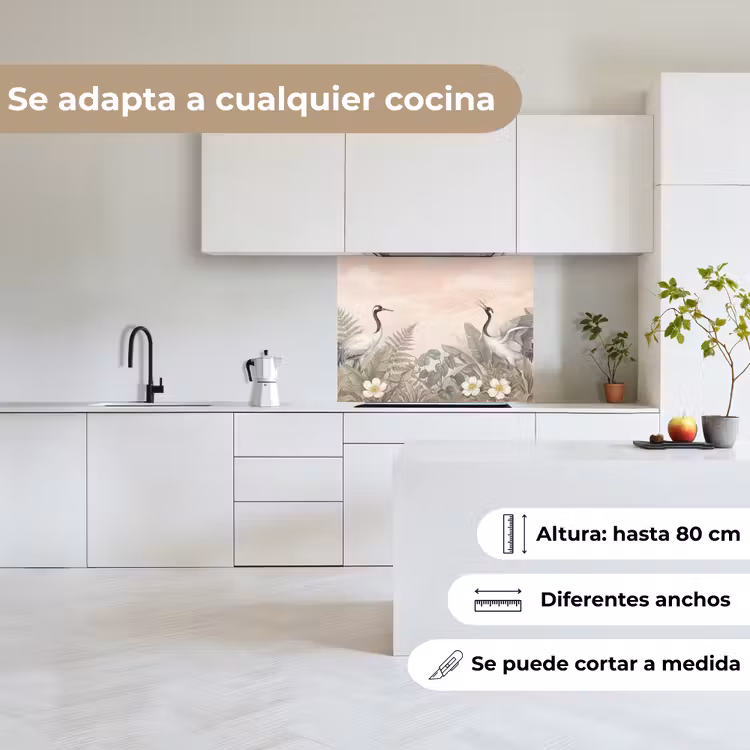 Revestimiento cocina - Grulla - Naturaleza - Rosa — 6