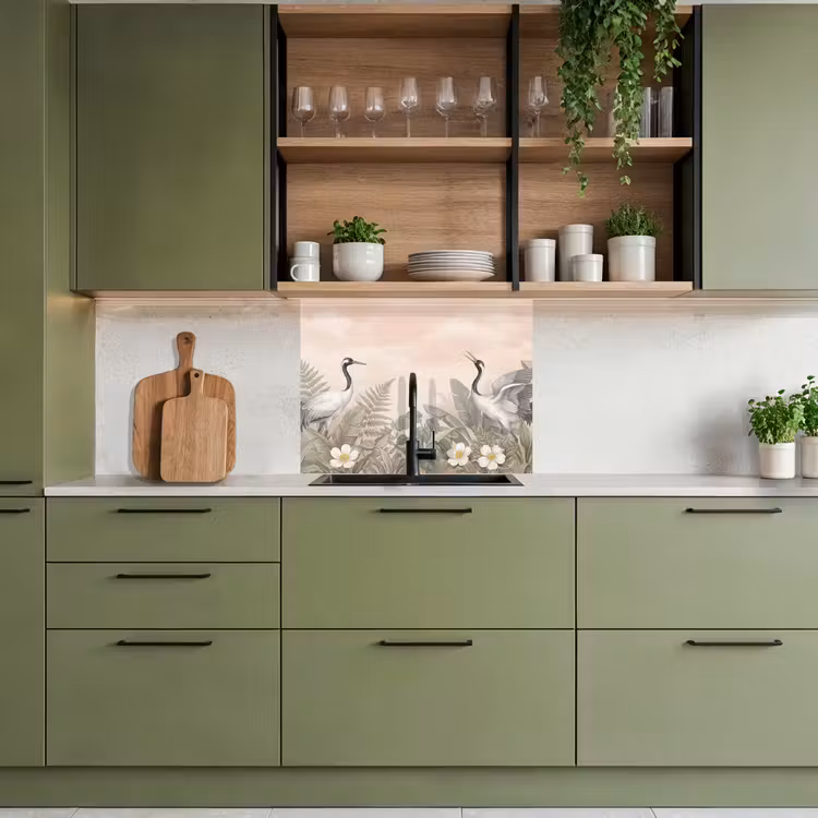 Revestimiento cocina - Grulla - Naturaleza - Rosa — 7