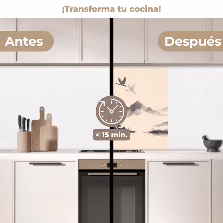 Revestimiento cocina - Oriental - Grúas - Paisaje — 2