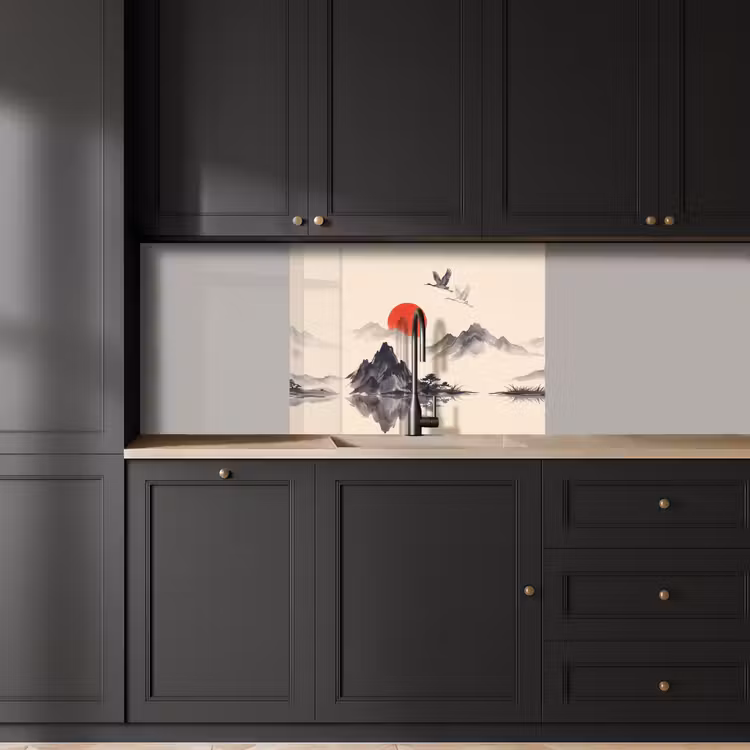 Revestimiento cocina - Oriental - Grúas - Paisaje — 5