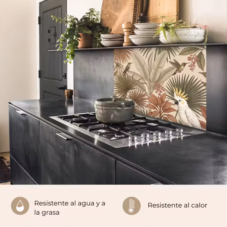 Revestimiento cocina - Tropical - Pájaros - Beige — 4