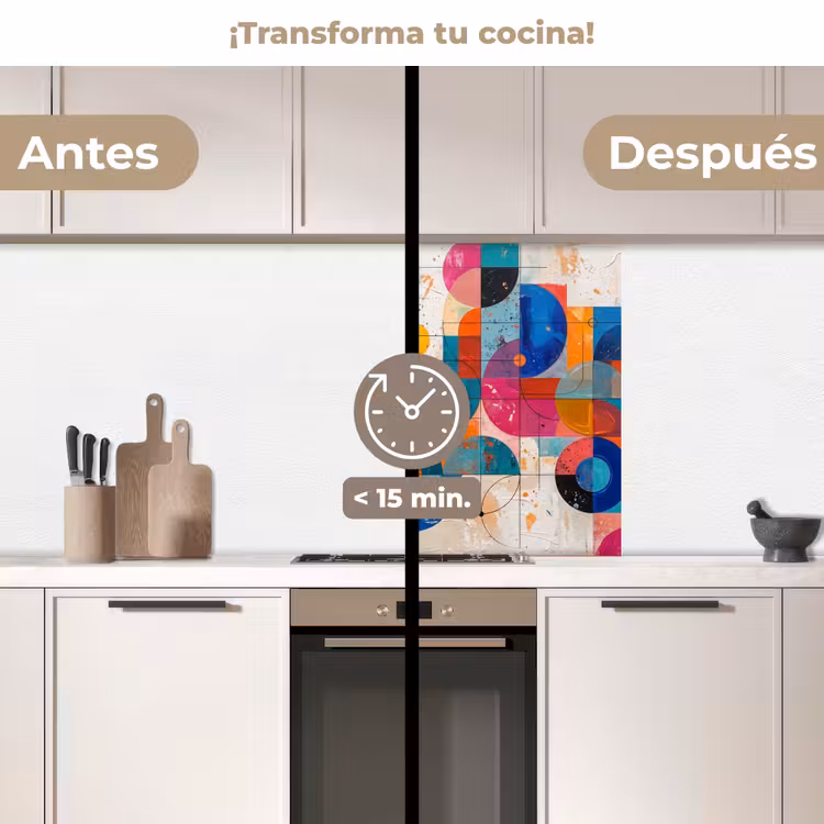 Revestimiento cocina - Arte - Geométrico - Abstracto - Colorido — 2
