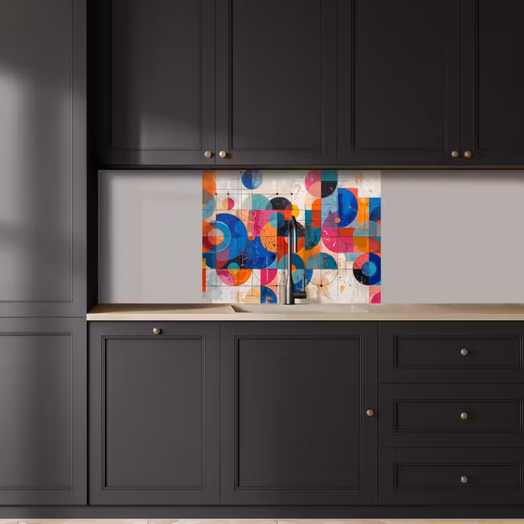 Revestimiento cocina - Arte - Geométrico - Abstracto - Colorido — 5