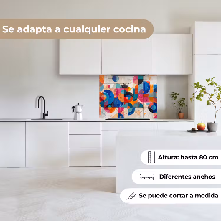Revestimiento cocina - Arte - Geométrico - Abstracto - Colorido — 6