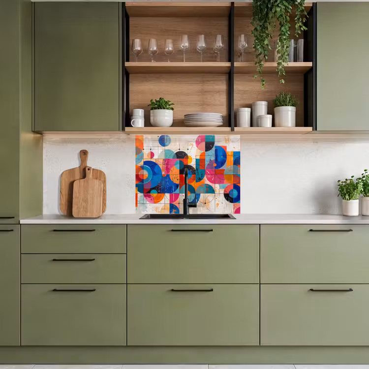 Revestimiento cocina - Arte - Geométrico - Abstracto - Colorido — 7