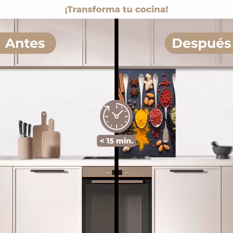 Revestimiento cocina - Especias - Cucharas - Culinarias - Coloridas - Atmosféricas — 2