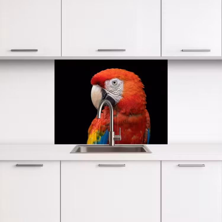 Revestimiento cocina - Guacamayo - Retrato - Rojo — 3