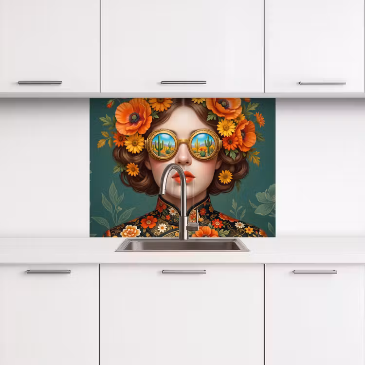 Revestimiento cocina - Retrato - Mujer - Colorido - Expresivo — 3