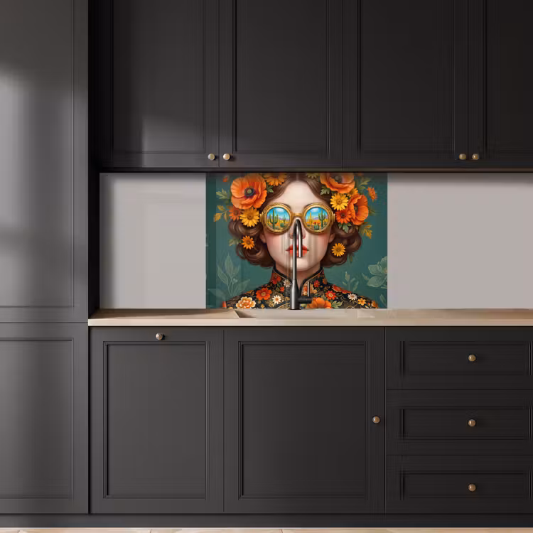 Revestimiento cocina - Retrato - Mujer - Colorido - Expresivo — 5