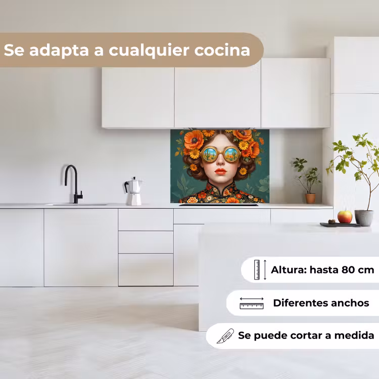Revestimiento cocina - Retrato - Mujer - Colorido - Expresivo — 6