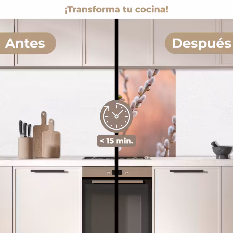 Revestimiento cocina - Verderón - Gatos - Primavera - Naturaleza - Suave — 2