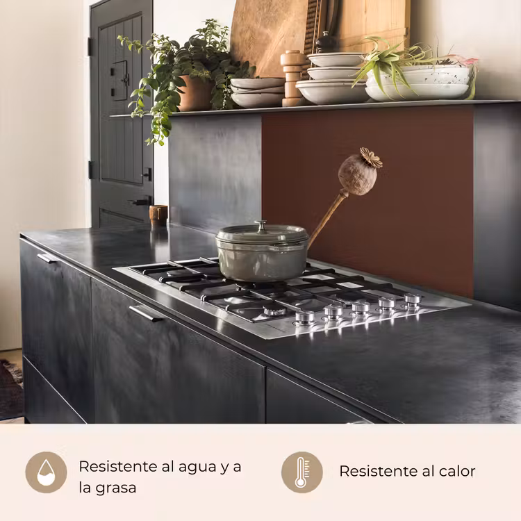 Revestimiento cocina - Bulbo de amapola - Flor seca - Marrón - Minimalista — 4