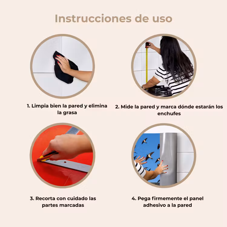 Revestimiento cocina - Golondrinas - Moscas - Azul — 8
