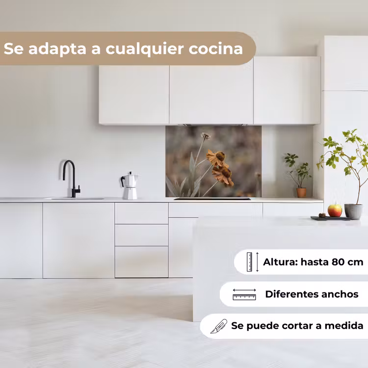 Revestimiento cocina - Sombrero para el sol - Flores secas - Amarillo - Cálido — 6
