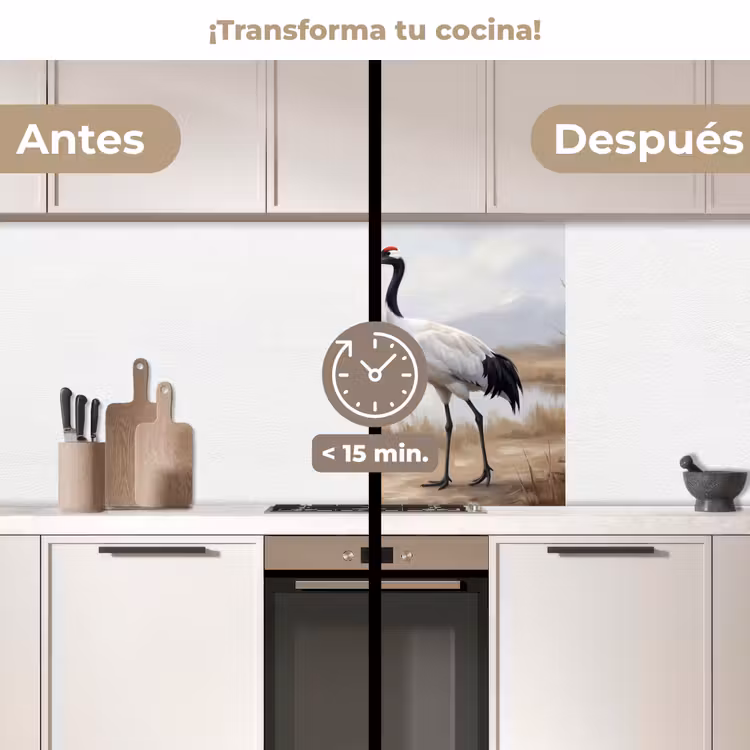 Revestimiento cocina - Grulla - Naturaleza - Realista — 2