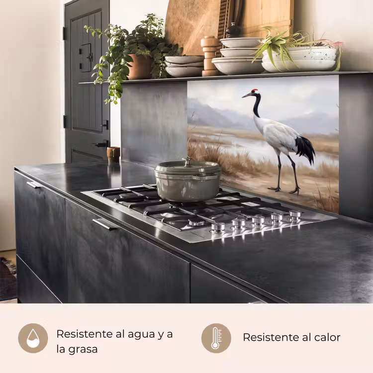 Revestimiento cocina - Grulla - Naturaleza - Realista — 4