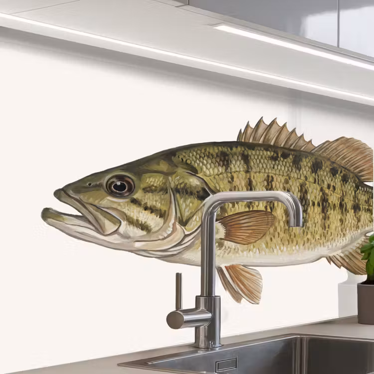 Revestimiento cocina - Peces - Naturaleza - Vintage — 1