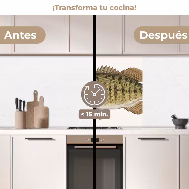 Revestimiento cocina - Peces - Naturaleza - Vintage — 2