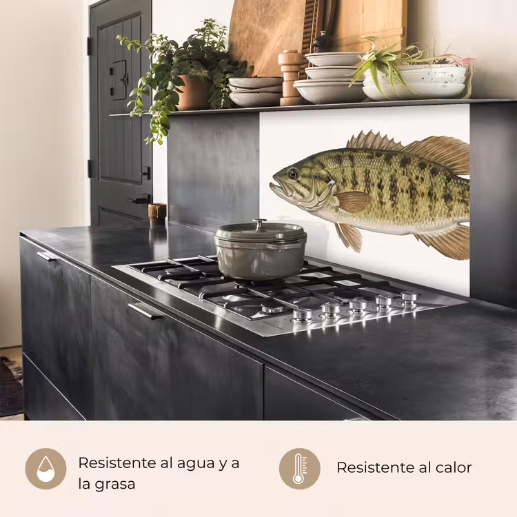 Revestimiento cocina - Peces - Naturaleza - Vintage — 4