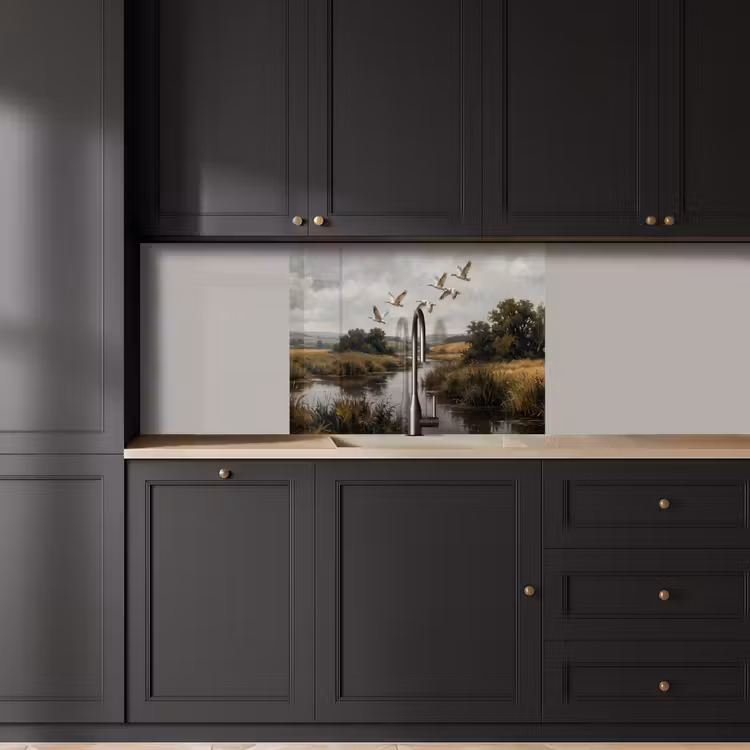 Revestimiento cocina - Patos - Río - Paisaje - Vuelo - Nostálgico — 5