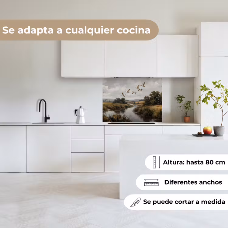 Revestimiento cocina - Patos - Río - Paisaje - Vuelo - Nostálgico — 6