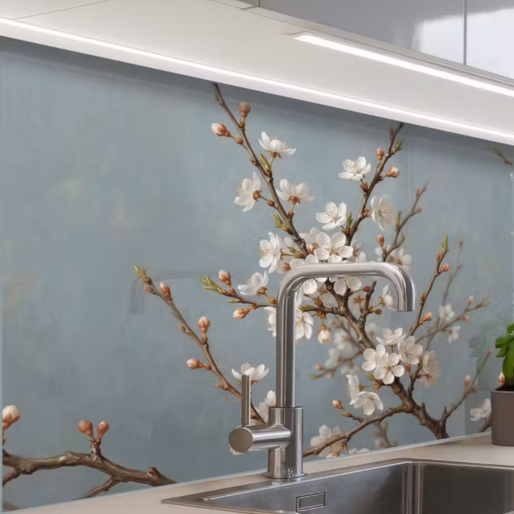 Revestimiento cocina - Botánico - Naturaleza muerta - Azul — 1