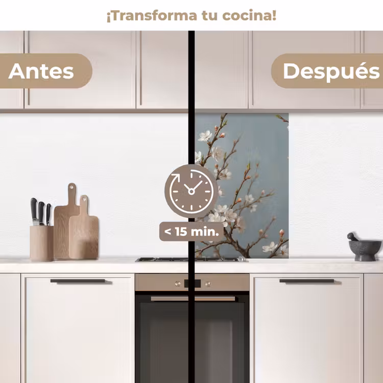 Revestimiento cocina - Botánico - Naturaleza muerta - Azul — 2