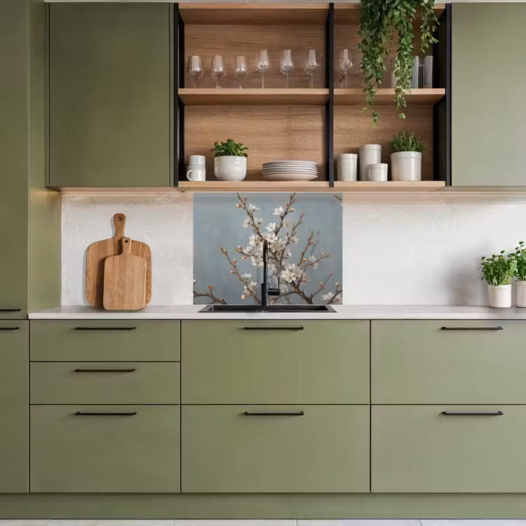 Revestimiento cocina - Botánico - Naturaleza muerta - Azul — 7