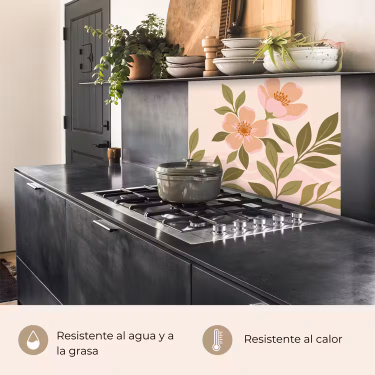 Revestimiento cocina - Gráfico - Flores - Rosa — 4