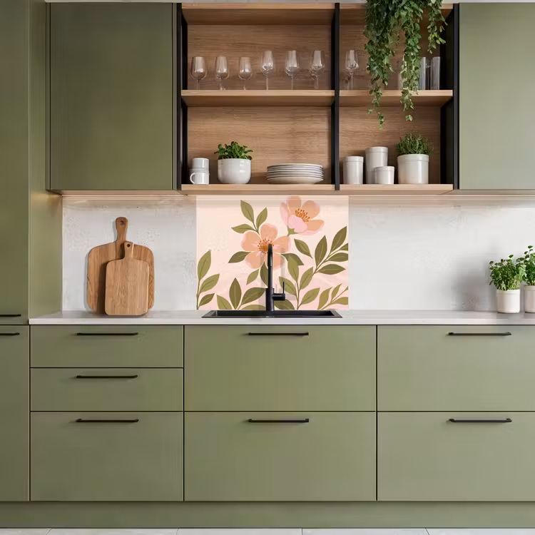 Revestimiento cocina - Gráfico - Flores - Rosa — 7