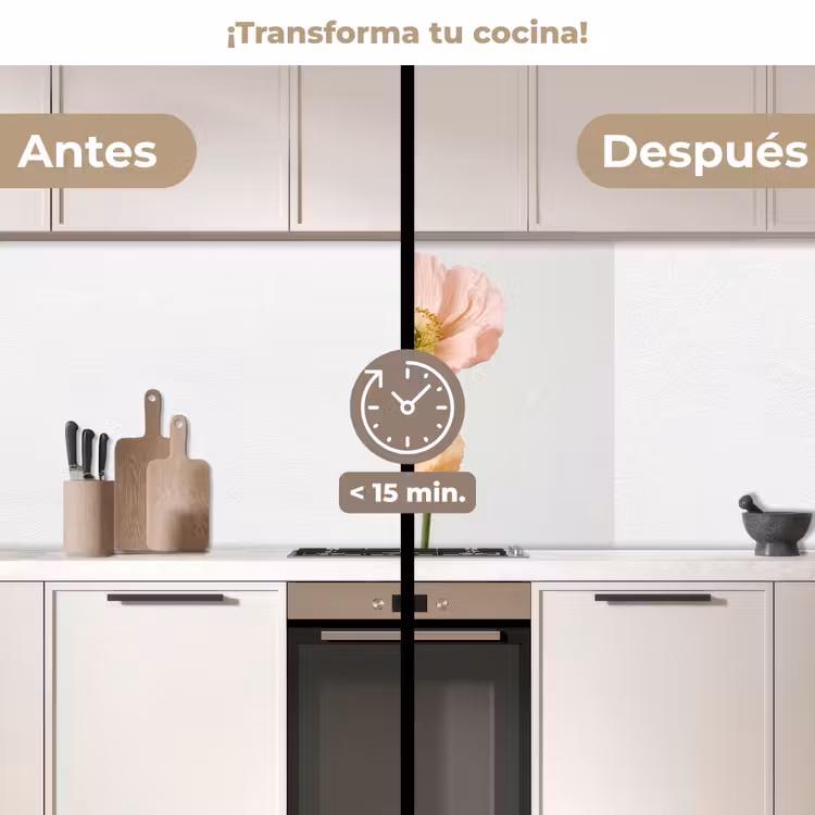 Revestimiento cocina - Amapolas - Botánico - Rosa — 2