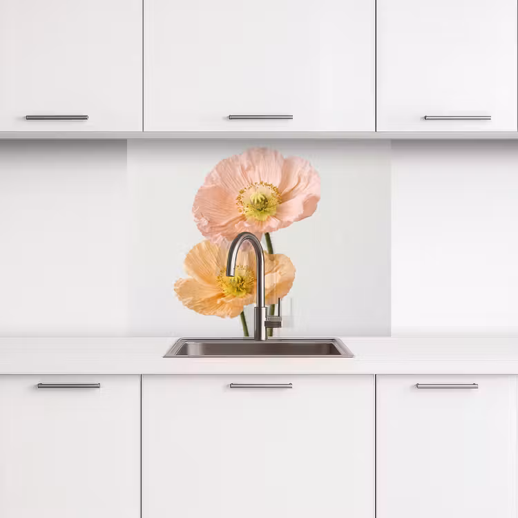 Revestimiento cocina - Amapolas - Botánico - Rosa — 3