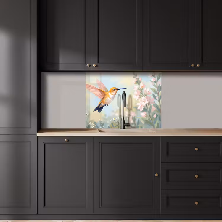 Revestimiento cocina - Colibrí - Ilustración - Colorido — 5