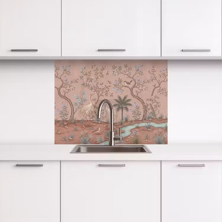 Revestimiento cocina - Nostalgia - Garzas - Rosa — 3