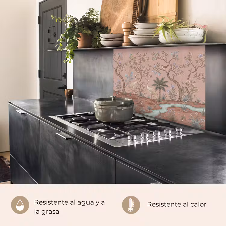 Revestimiento cocina - Nostalgia - Garzas - Rosa — 4