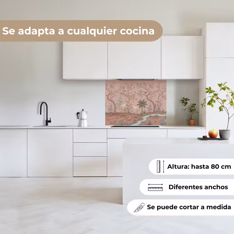 Revestimiento cocina - Nostalgia - Garzas - Rosa — 6
