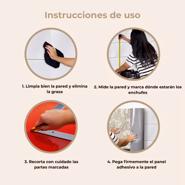 Revestimiento cocina - Serene - Flor - Blanco — 8
