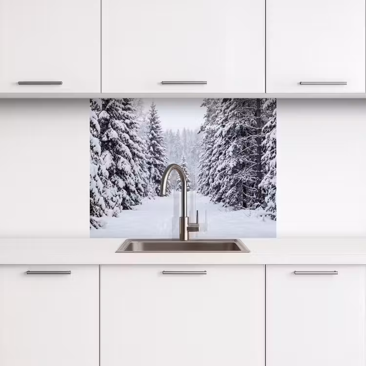 Revestimiento cocina - Bosque - Invierno - Nieve - Sendero - Naturaleza — 3
