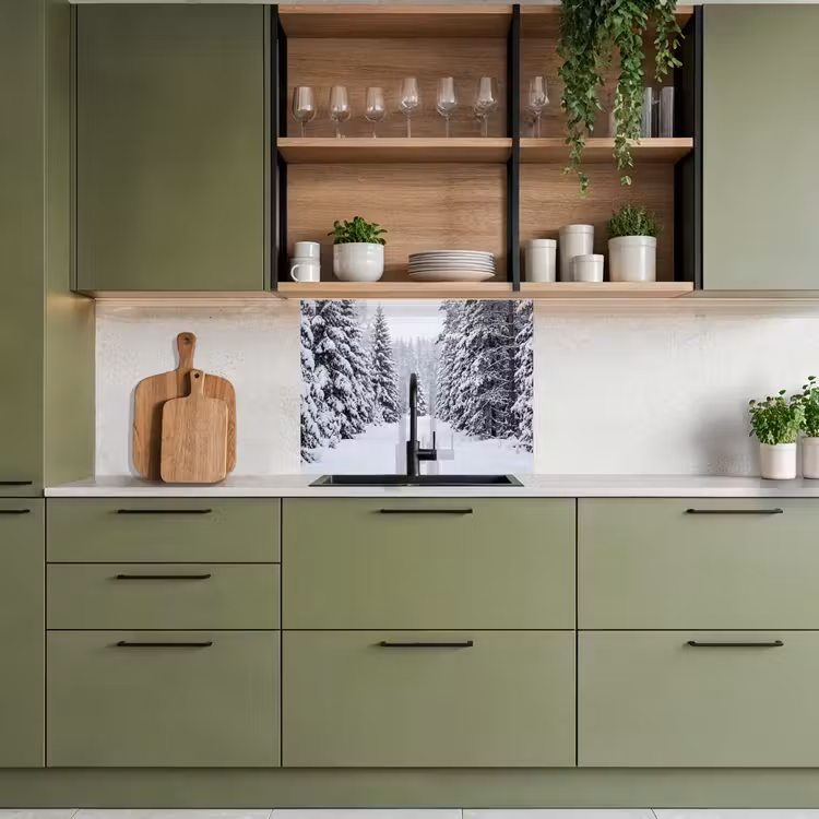 Revestimiento cocina - Bosque - Invierno - Nieve - Sendero - Naturaleza — 7