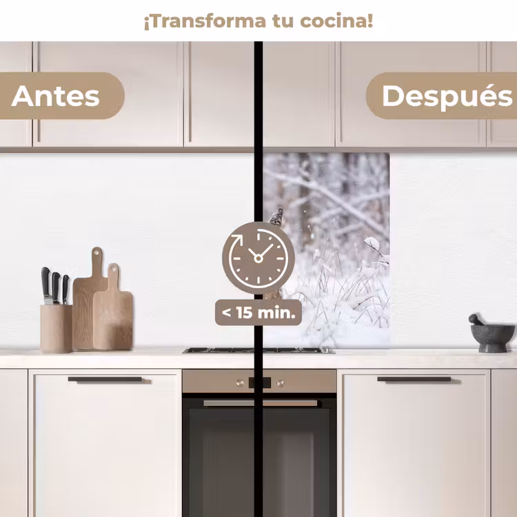 Revestimiento cocina - Ciervo - Nieve - Bosque - Animales - Adorable — 2