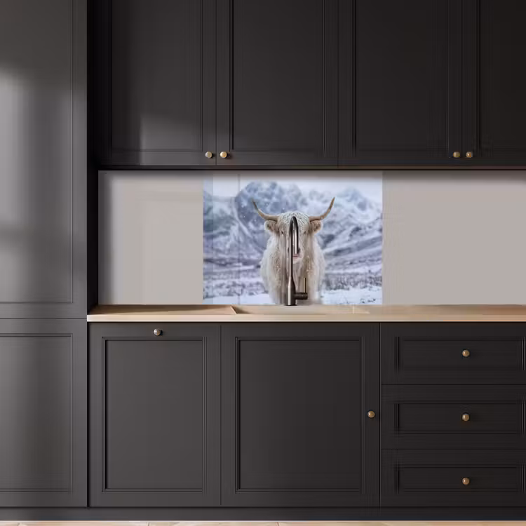 Revestimiento cocina - Highlander escocés - Nieve - Montañas - Invierno — 5