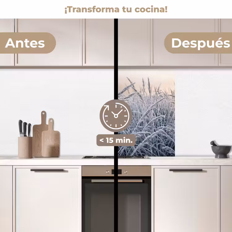 Revestimiento cocina - Maduro - Hierba - Cristales - Invierno - Minimalista — 2