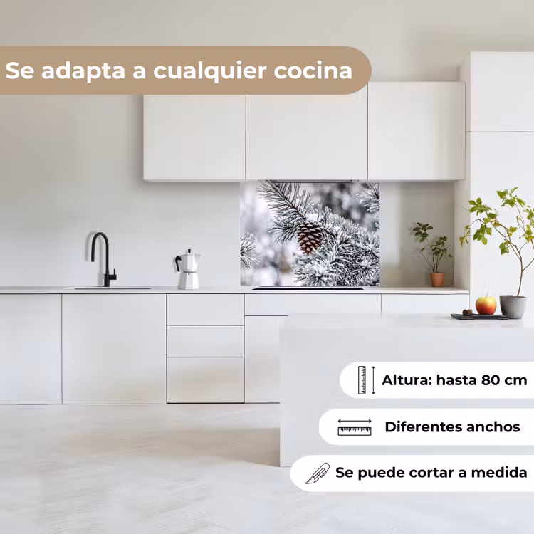Revestimiento cocina - Piña - Rama - Nieve - Invierno - Atmosférico — 6