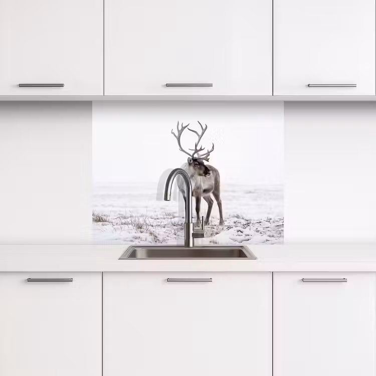 Revestimiento cocina - Reno - Cornamenta - Nieve - Invierno — 3