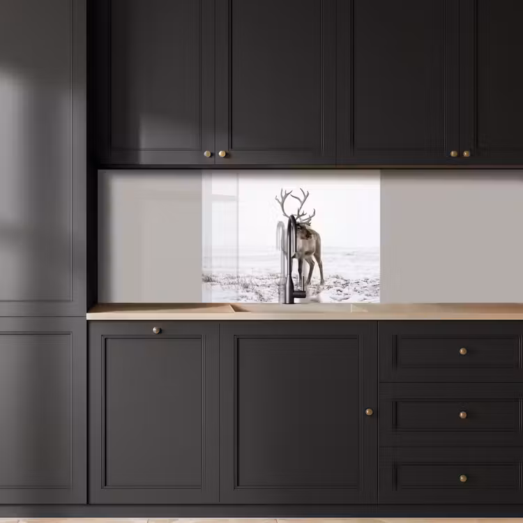 Revestimiento cocina - Reno - Cornamenta - Nieve - Invierno — 5
