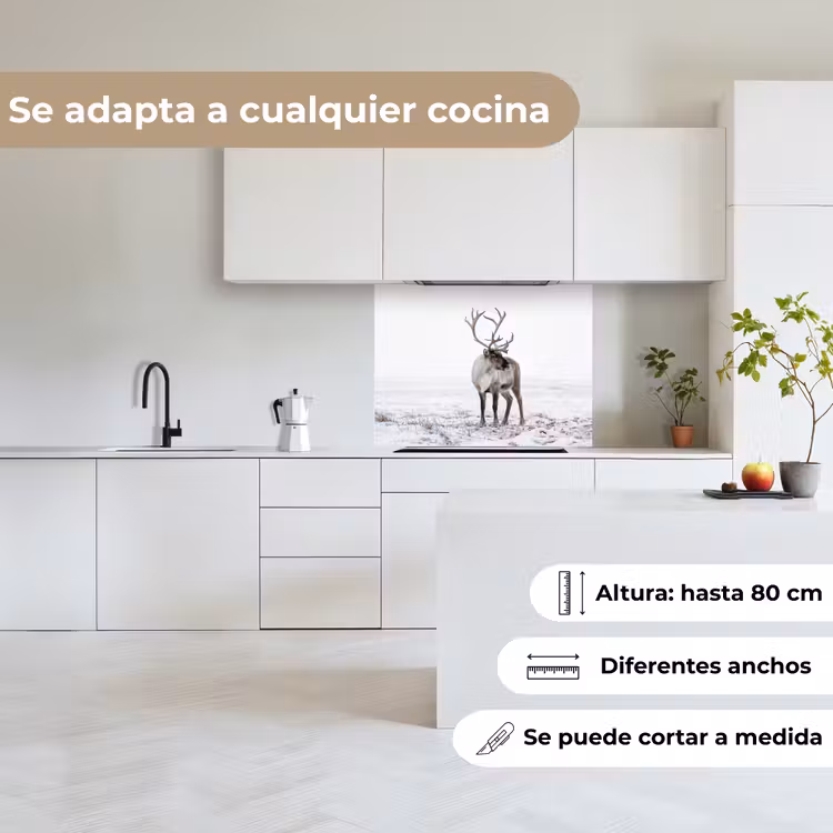 Revestimiento cocina - Reno - Cornamenta - Nieve - Invierno — 6
