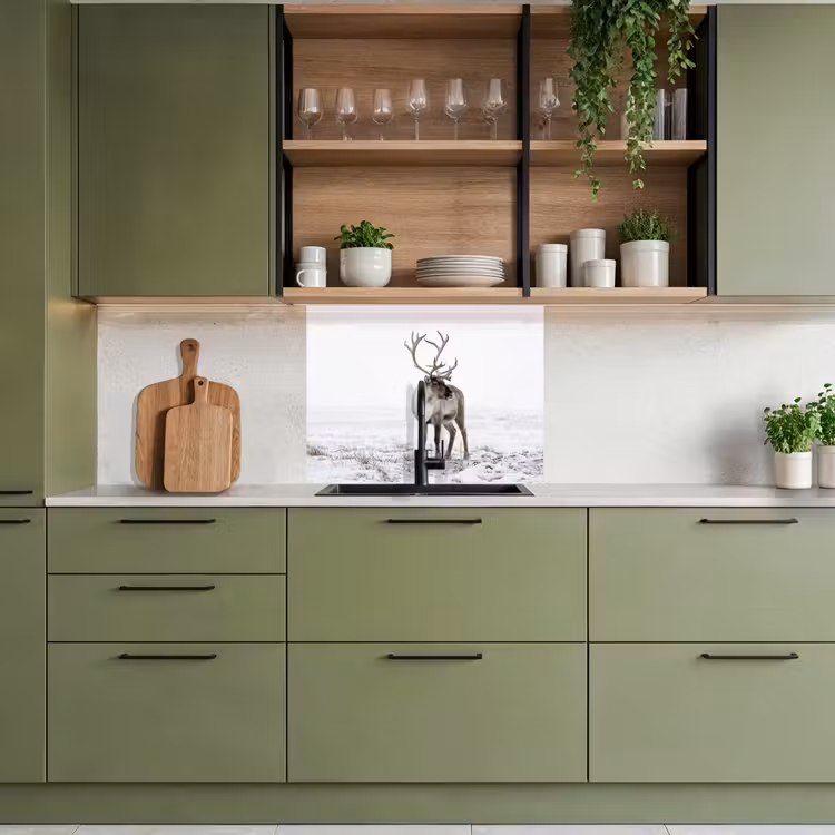 Revestimiento cocina - Reno - Cornamenta - Nieve - Invierno — 7